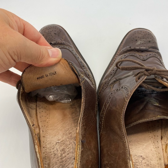 Made in Italy Vintage Men’s brogues. Soft leather - Picture 4 of 6